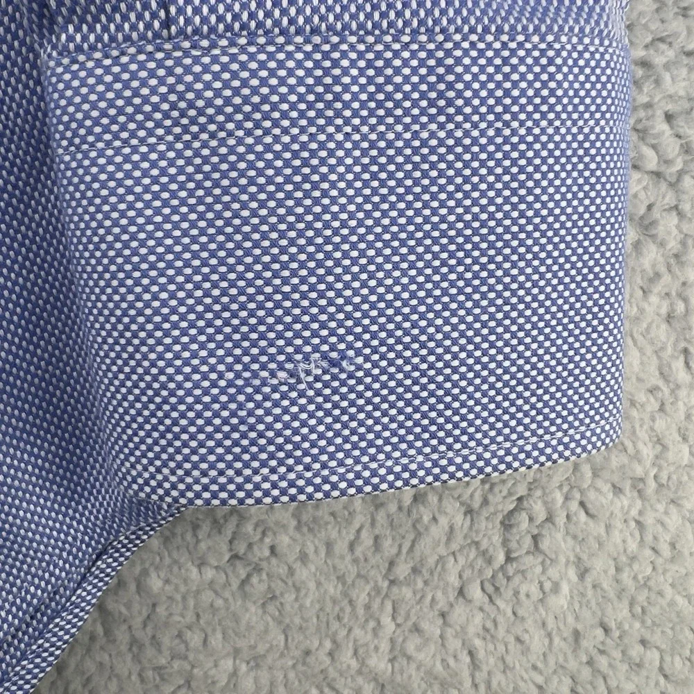 Peter Millar Long Sleeve  Button Down Mens Nanoluxe Easycare Sz Large Blue - Picture 11 of 14